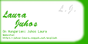 laura juhos business card